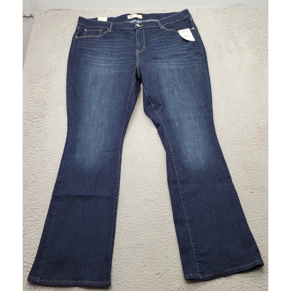 Levi's Bootcut Jeans Women's 35x32 Blue Denim Mid Rise Single Stitch 5-Pockets